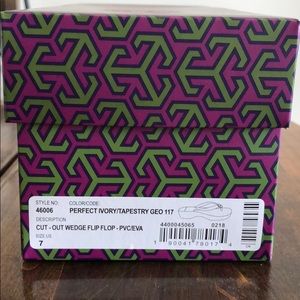 BRAND NEW Tory Burch Size 7 Wedge Flip Flops
